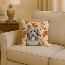 Load image into Gallery viewer, Bearded Collie Heirloom Fall Throw Pillow