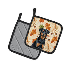 Load image into Gallery viewer, Beauceron Heirloom Fall Pair of Pot Holders