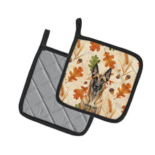 Load image into Gallery viewer, Belgian Malinois Heirloom Fall Pair of Pot Holders