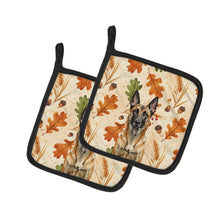 Load image into Gallery viewer, Belgian Malinois Heirloom Fall Pair of Pot Holders