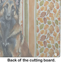 Load image into Gallery viewer, Belgian Tervuren Heirloom Fall Glass Cutting Board