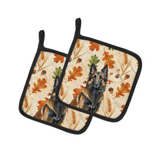 Load image into Gallery viewer, Belgian Tervuren Heirloom Fall Pair of Pot Holders