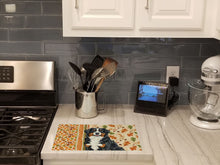 Load image into Gallery viewer, Bernese Mountain Dog Heirloom Fall Glass Cutting Board