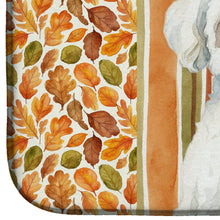 Load image into Gallery viewer, Bichon Frise Heirloom Fall Dish Drying Mat