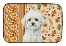 Load image into Gallery viewer, Bichon Frise Heirloom Fall Dish Drying Mat