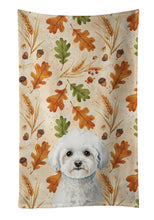 Load image into Gallery viewer, Bichon Frise Heirloom Fall Kitchen Towel
