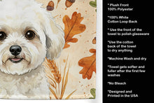 Load image into Gallery viewer, White and Cream Bichon Frise Heirloom Fall Kitchen Towel
