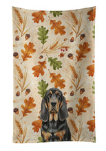 Load image into Gallery viewer, Black and Tan Bloodhound Heirloom Fall Kitchen Towel