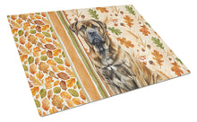 Load image into Gallery viewer, Brindle Boerboel Heirloom Fall Glass Cutting Board