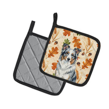 Load image into Gallery viewer, Border Collie Heirloom Fall Pair of Pot Holders