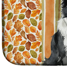 Load image into Gallery viewer, Blue Merle Border Collie Heirloom Fall Dish Drying Mat