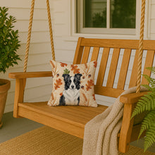 Load image into Gallery viewer, Blue Merle Border Collie Heirloom Fall Throw Pillow