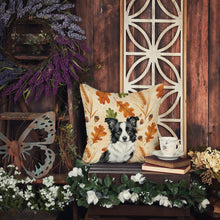 Load image into Gallery viewer, Blue Merle Border Collie Heirloom Fall Throw Pillow