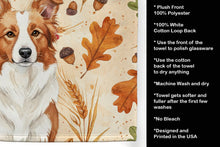 Load image into Gallery viewer, Red and White Border Collie Heirloom Fall Kitchen Towel