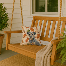 Load image into Gallery viewer, Blue and Tan Border Terrier Heirloom Fall Throw Pillow