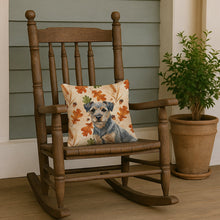 Load image into Gallery viewer, Blue and Tan Border Terrier Heirloom Fall Throw Pillow