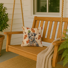 Load image into Gallery viewer, Grizzle and Tan Border Terrier Heirloom Fall Throw Pillow