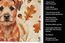 Load image into Gallery viewer, Red Border Terrier Heirloom Fall Kitchen Towel