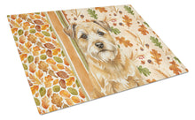 Load image into Gallery viewer, Wheaten Border Terrier Heirloom Fall Glass Cutting Board