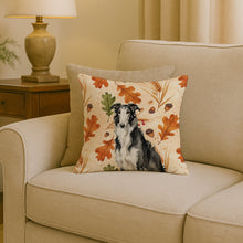 Load image into Gallery viewer, Black and White Borzoi Heirloom Fall Throw Pillow