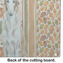 Load image into Gallery viewer, Borzoi Heirloom Fall Glass Cutting Board