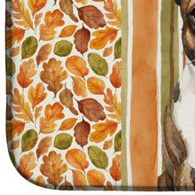 Load image into Gallery viewer, Brindle Boston Terrier Heirloom Fall Dish Drying Mat
