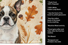 Load image into Gallery viewer, Brindle Boston Terrier Heirloom Fall Kitchen Towel