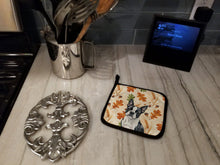Load image into Gallery viewer, Boston Terrier Heirloom Fall Pair of Pot Holders