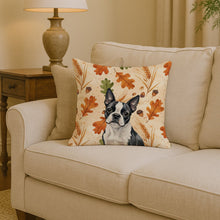 Load image into Gallery viewer, Boston Terrier Heirloom Fall Throw Pillow