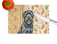 Load image into Gallery viewer, Bouvier des Flandres Heirloom Fall Glass Cutting Board
