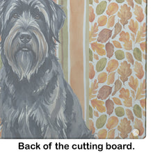Load image into Gallery viewer, Bouvier des Flandres Heirloom Fall Glass Cutting Board