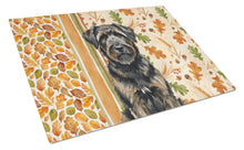 Load image into Gallery viewer, Brindle Bouvier des Flandres Heirloom Fall Glass Cutting Board