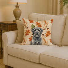 Load image into Gallery viewer, Gray Bouvier des Flandres Heirloom Fall Throw Pillow
