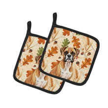 Load image into Gallery viewer, Boxer Heirloom Fall Pair of Pot Holders
