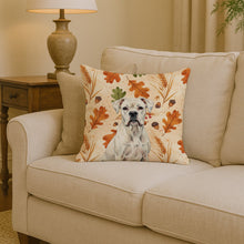 Load image into Gallery viewer, White Boxer Heirloom Fall Throw Pillow