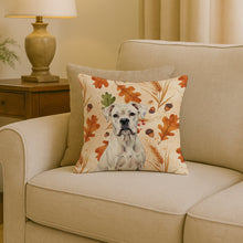 Load image into Gallery viewer, White Boxer Heirloom Fall Throw Pillow