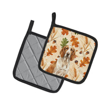 Load image into Gallery viewer, Bracco Italiano Heirloom Fall Pair of Pot Holders