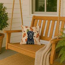 Load image into Gallery viewer, Black Briard Heirloom Fall Throw Pillow