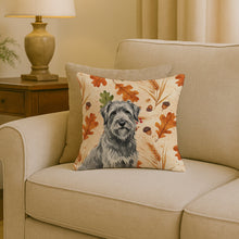Load image into Gallery viewer, Gray Briard Heirloom Fall Throw Pillow
