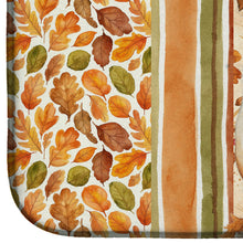 Load image into Gallery viewer, Orange and White Brittany Heirloom Fall Dish Drying Mat