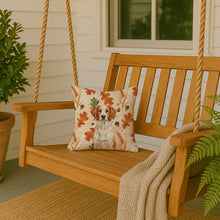 Load image into Gallery viewer, Orange and White Brittany Heirloom Fall Throw Pillow