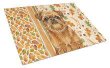Load image into Gallery viewer, Belge Brussels Griffon Heirloom Fall Glass Cutting Board