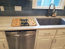 Load image into Gallery viewer, Black and Tan Brussels Griffon Heirloom Fall Dish Drying Mat