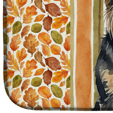 Load image into Gallery viewer, Black and Tan Brussels Griffon Heirloom Fall Dish Drying Mat