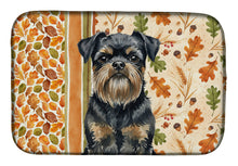 Load image into Gallery viewer, Black and Tan Brussels Griffon Heirloom Fall Dish Drying Mat