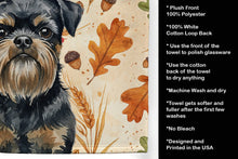 Load image into Gallery viewer, Black and Tan Brussels Griffon Heirloom Fall Kitchen Towel