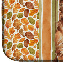 Load image into Gallery viewer, Red Brussels Griffon Heirloom Fall Dish Drying Mat