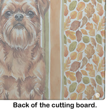 Load image into Gallery viewer, Red Brussels Griffon Heirloom Fall Glass Cutting Board