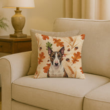 Load image into Gallery viewer, Brindle and White Bull Terrier Heirloom Fall Throw Pillow