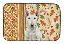 Load image into Gallery viewer, White Bull Terrier Heirloom Fall Dish Drying Mat